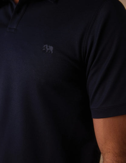 Performance Pique Polo in Navy