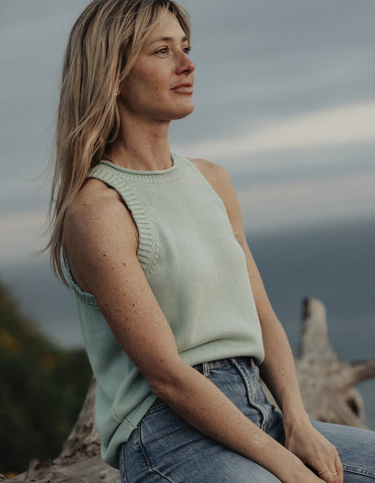 Wanderlust Hi-Neck Tank in Sea Glass