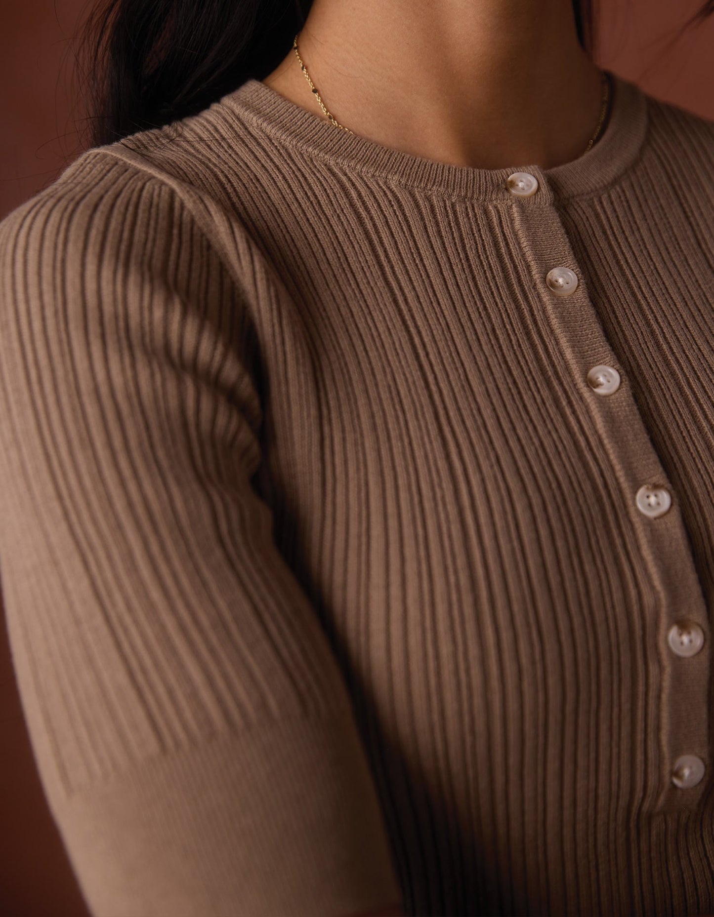Coco Henley Sweater in Taupe