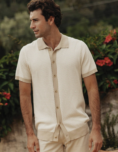 Robles Knit Jacquard Button Up