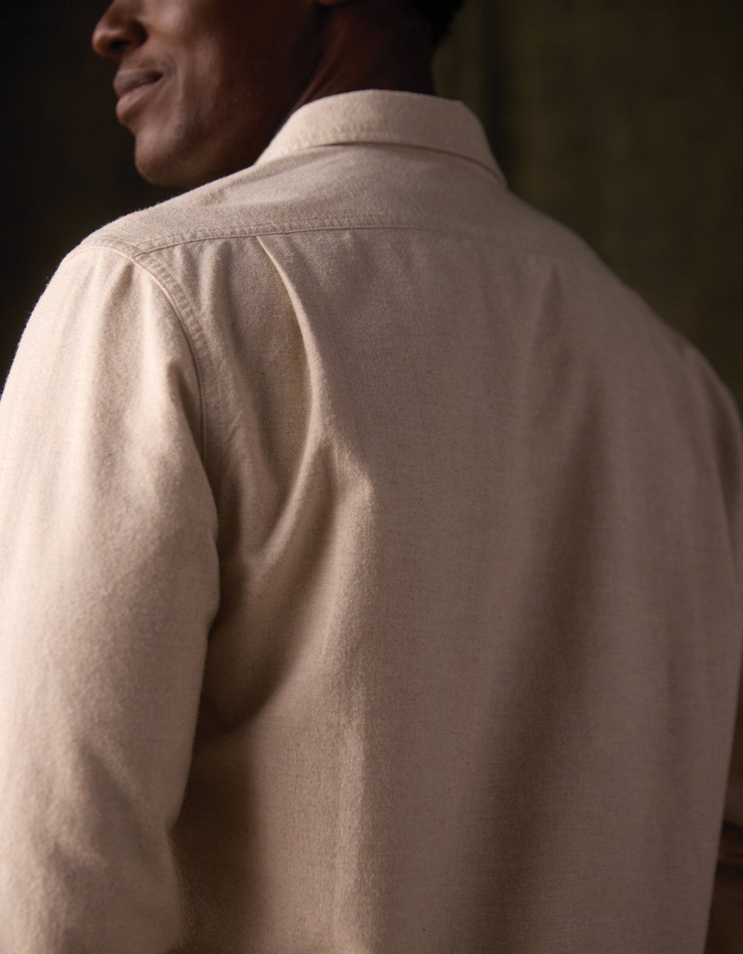 Fairbanks Brushed Chamois Button Up in Fossil