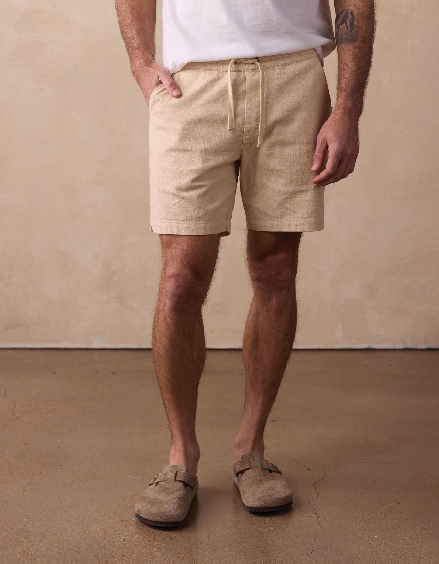 Texstretch Summer Short in Sand Dune