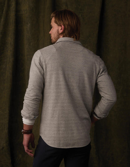 Textured Knit Shirt in Graphite