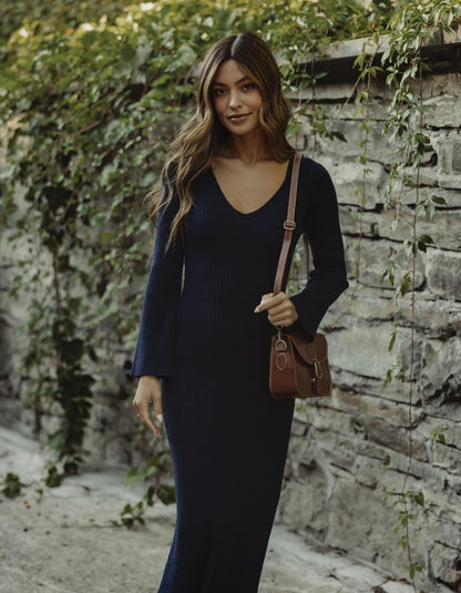 Collins Knit Maxi Dress in Normal Navy