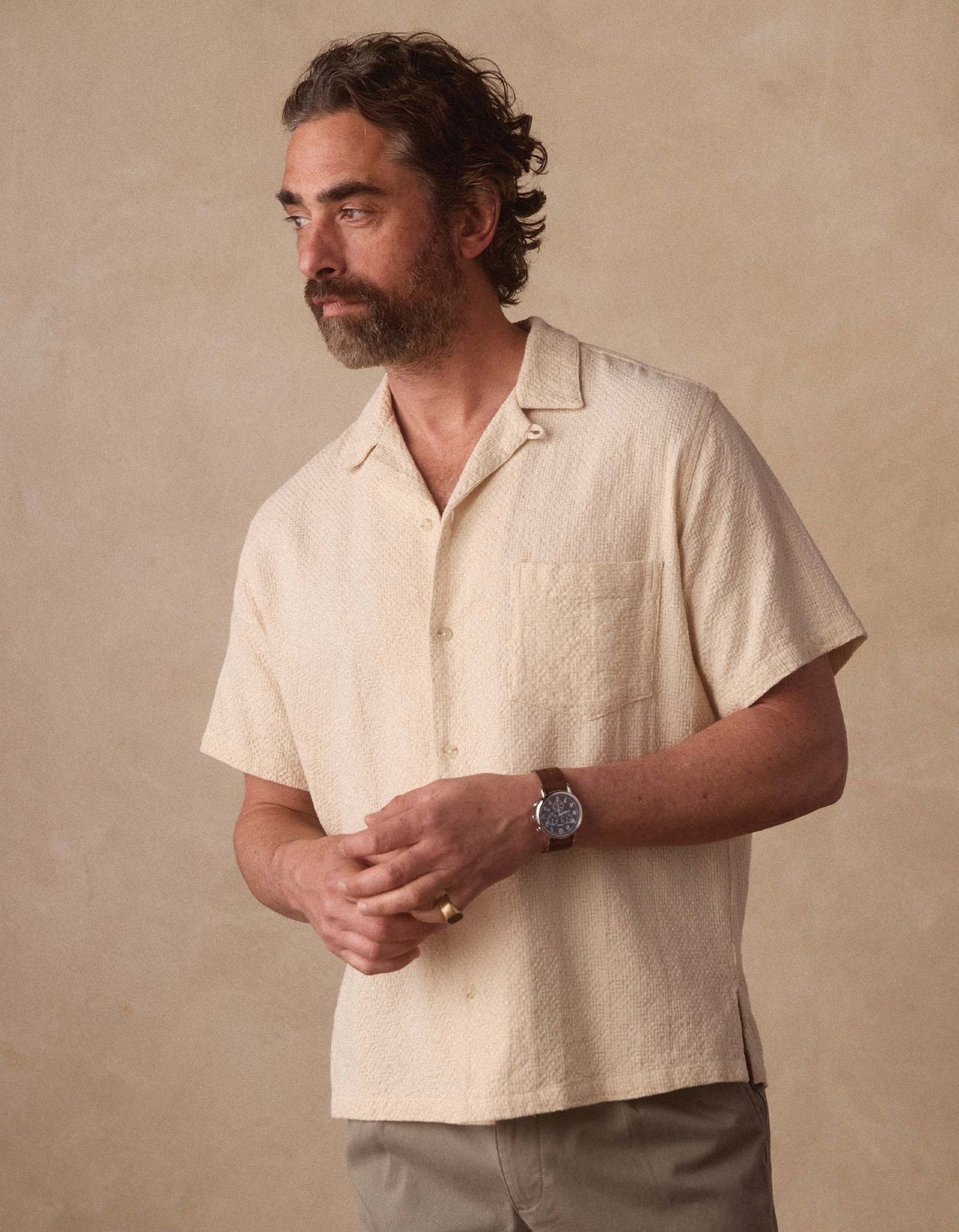Freshwater Resort Shirt in Motivo Chalk
