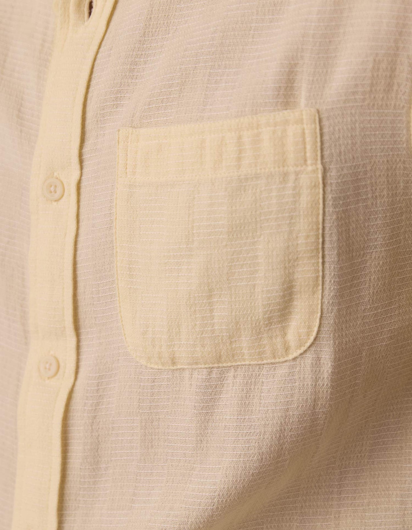 Freshwater Short Sleeve Button Up Shirt in Summer Yellow Check