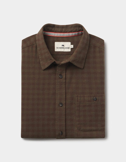 Hudson Double Brushed Flannel in Toasted Chestnut Plaid