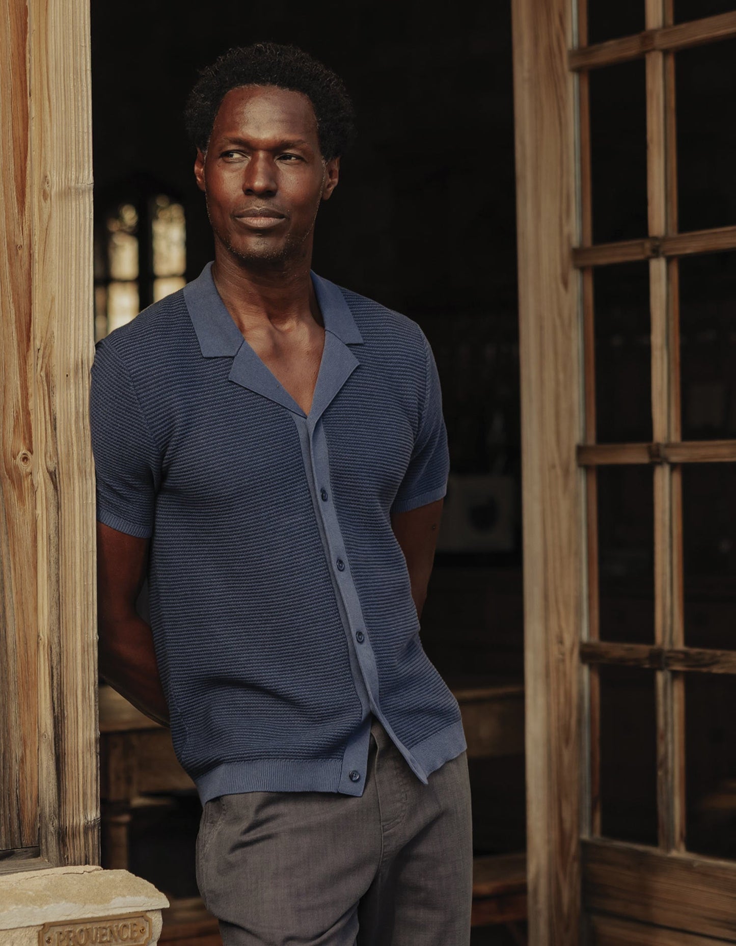 Robles Birdseye Knit Camp Button Up