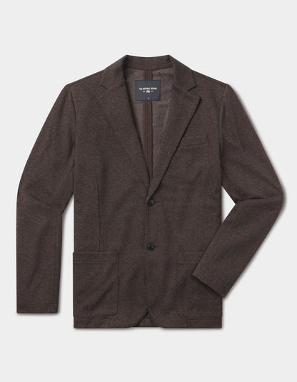 Stretch Knit Blazer in Brown