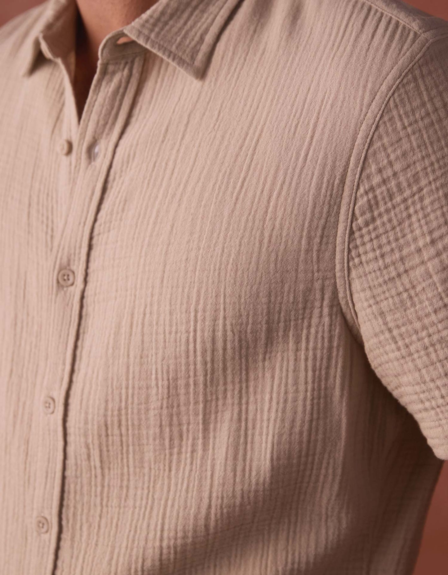 Kalo Short Sleeve Button Up in Pumice