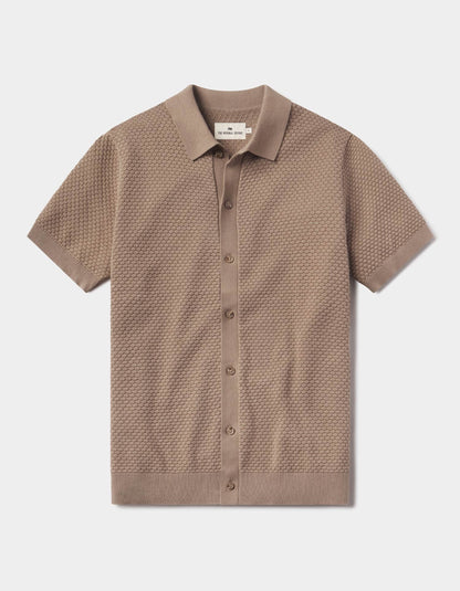 Robles Knit Jacquard Button Up