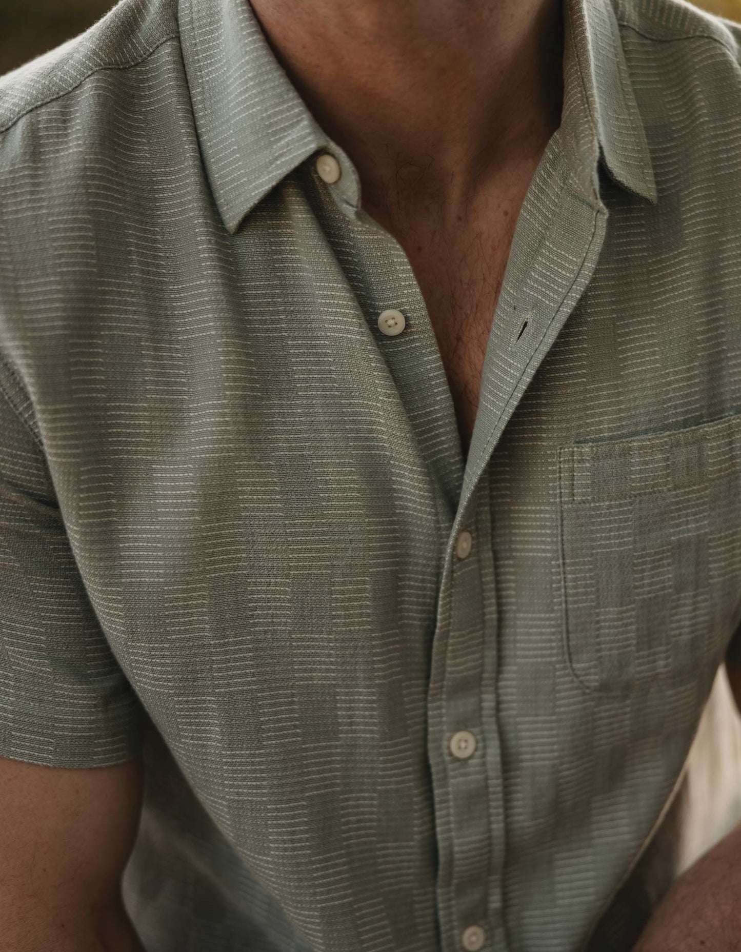 Freshwater Short Sleeve Button Up Shirt in Juniper Check