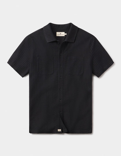 Knit Getaway Button Up in Black