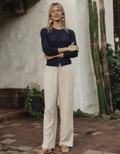 Sueded Costa Drawcord Pant in Birch