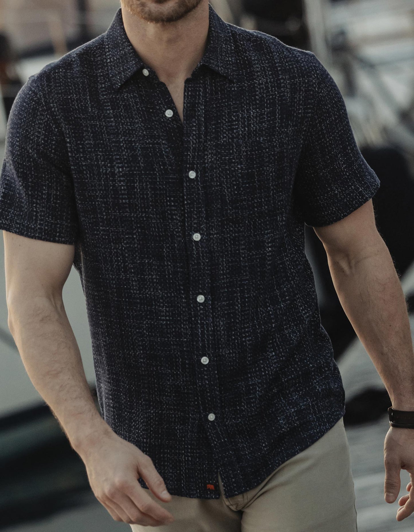 Freshwater Short Sleeve Button Up Shirt in Ocean