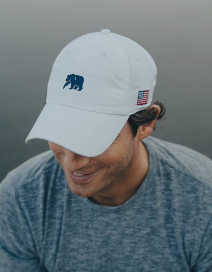 Patriotic Performance Cap in White