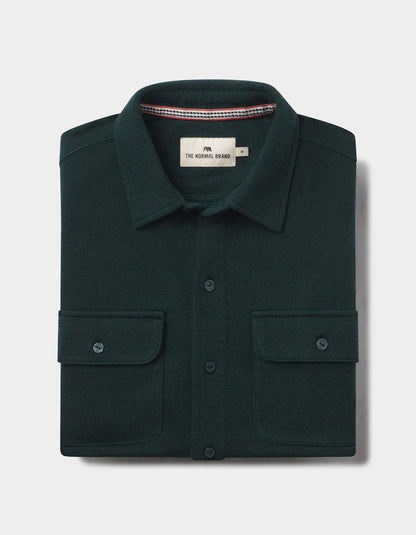 Textured Knit Shirt in Emerald