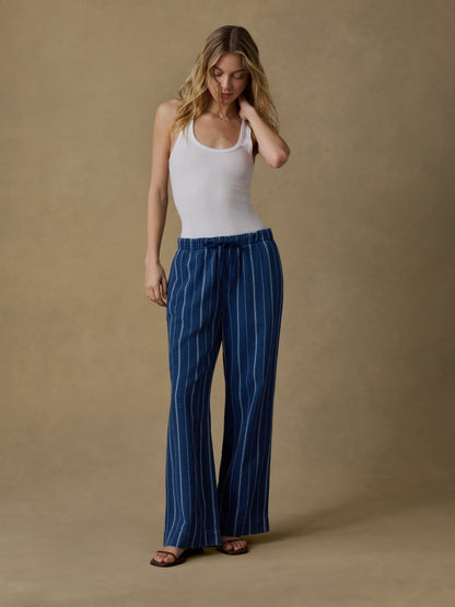 Laidback Island Tide Pant - Indigo Drift Stripe