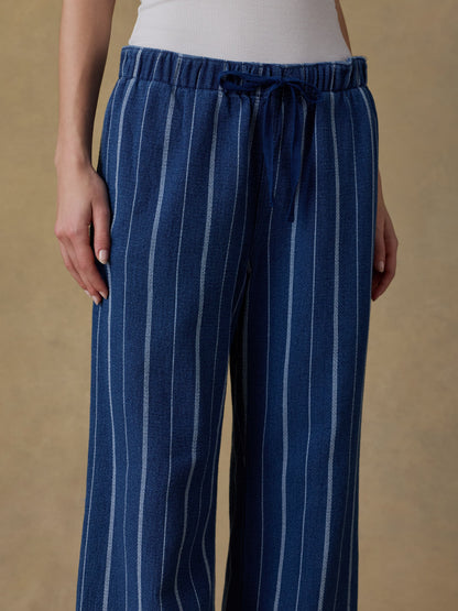 Laidback Island Tide Pant - Indigo Drift Stripe