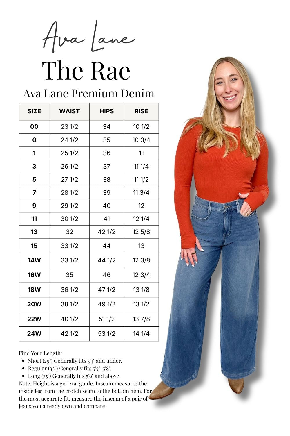 The Rae High-Rise Tummy Control Wide Leg Jeans - Three Inseams