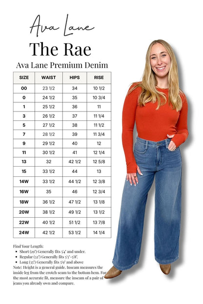 The Rae High-Rise Tummy Control Wide Leg Jeans - Three Inseams