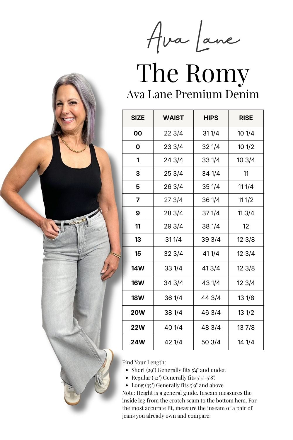 The Romy High-Rise Tummy Control Wide Leg Jeans - Three inseams (Stone Gray)