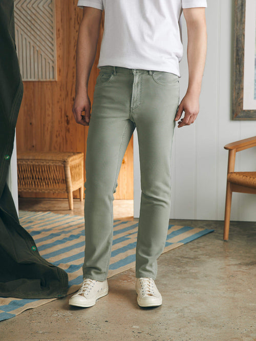 Stretch Terry 5-Pocket (32") - Faded Olive