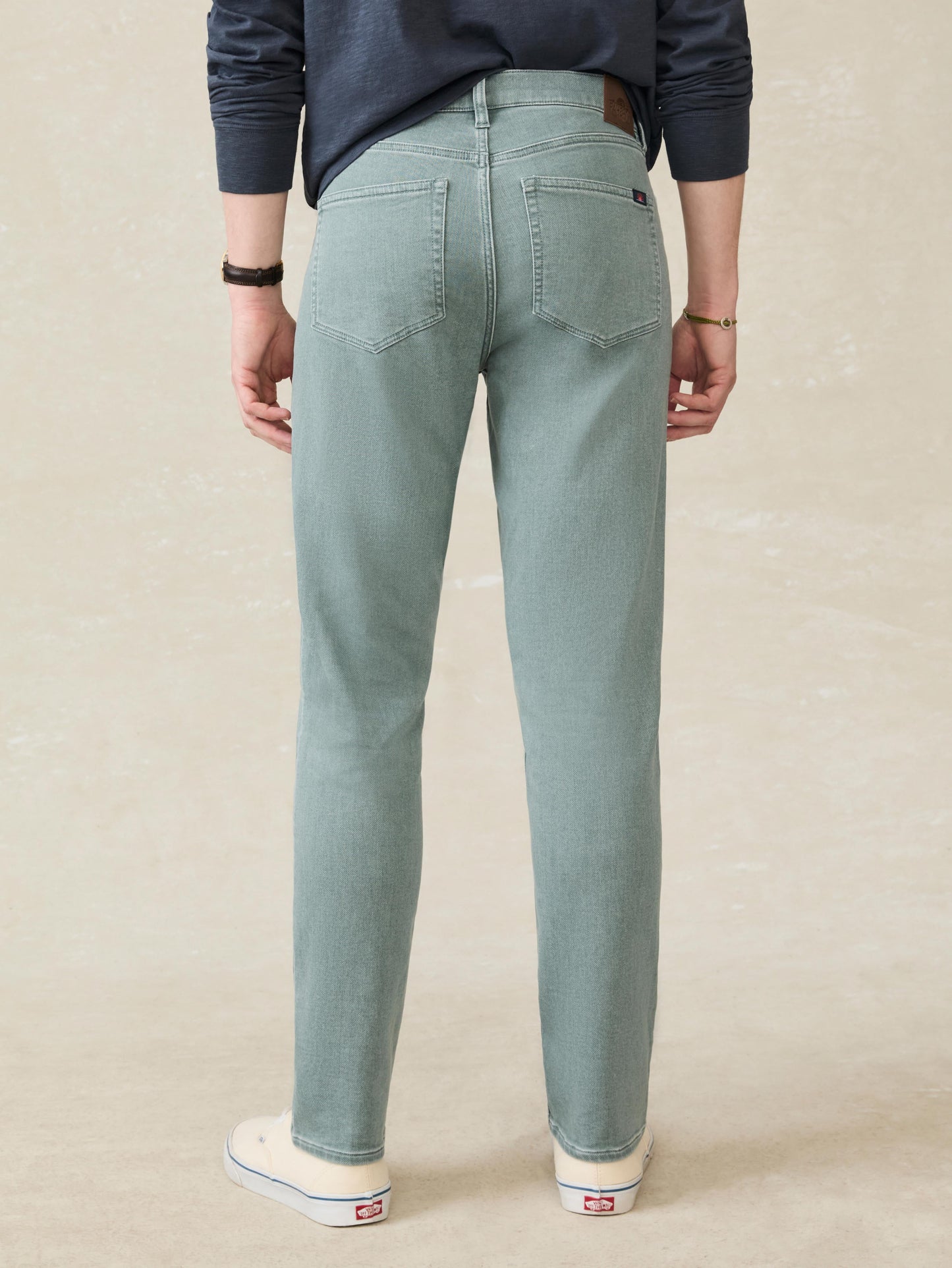 Stretch Terry 5-Pocket Pant - Ocean Glass