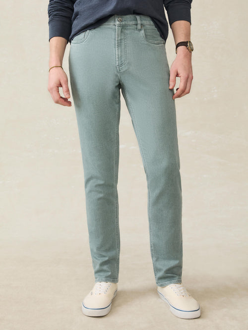 Stretch Terry 5-Pocket Pant - Ocean Glass