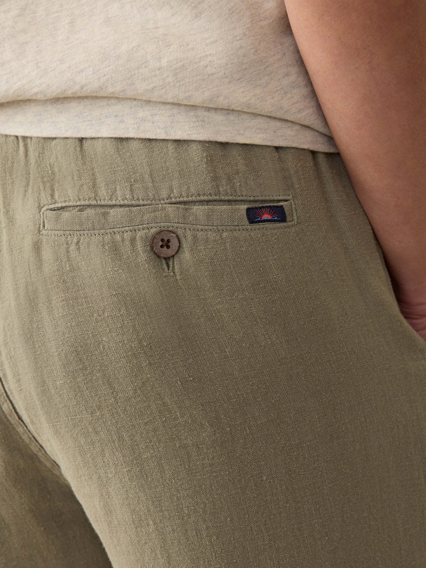 Linen Drawstring Pant - Canyon Olive