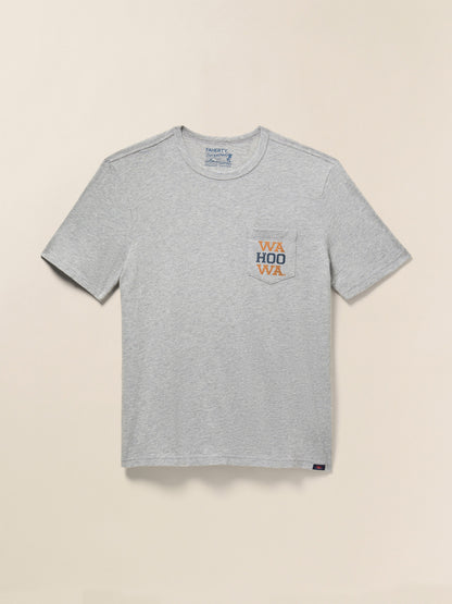 University of Virginia Sunwashed Pocket Tee - Granite Heather