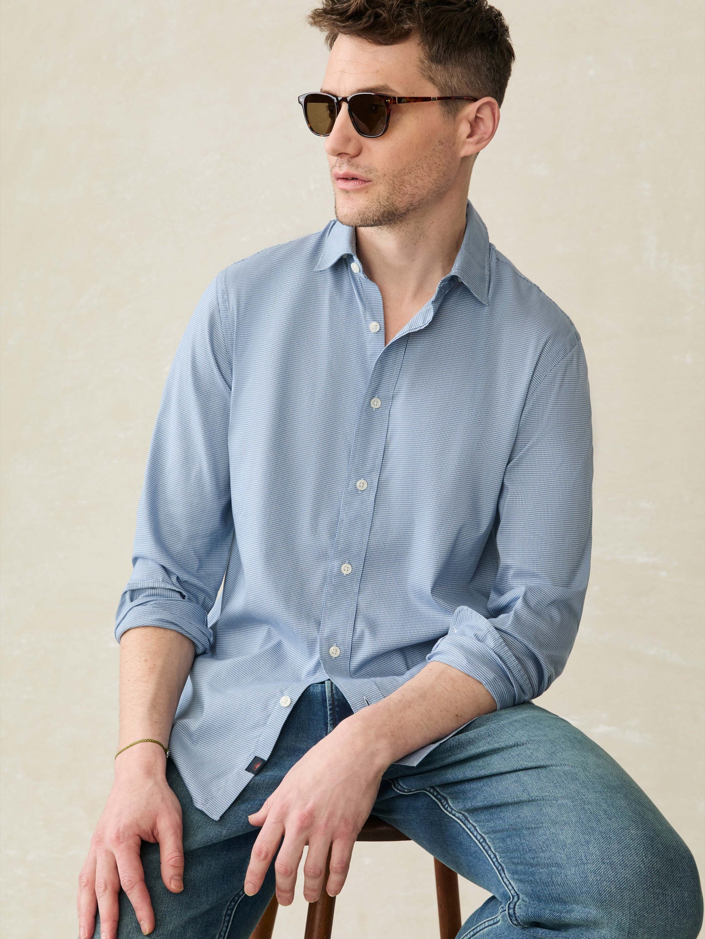 The Movement™ Shirt - Azure Pincheck