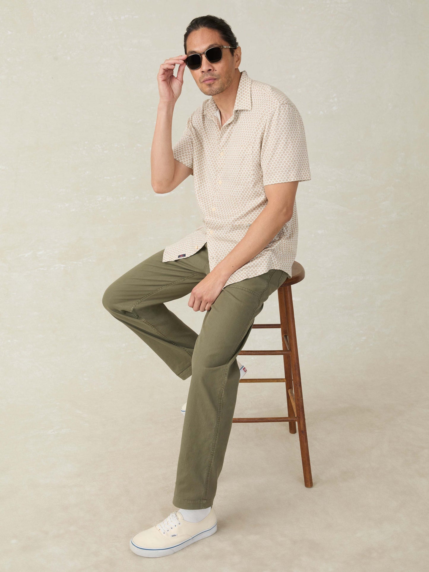 Short-Sleeve Hermosa Shirt - Island Sand Fishscale