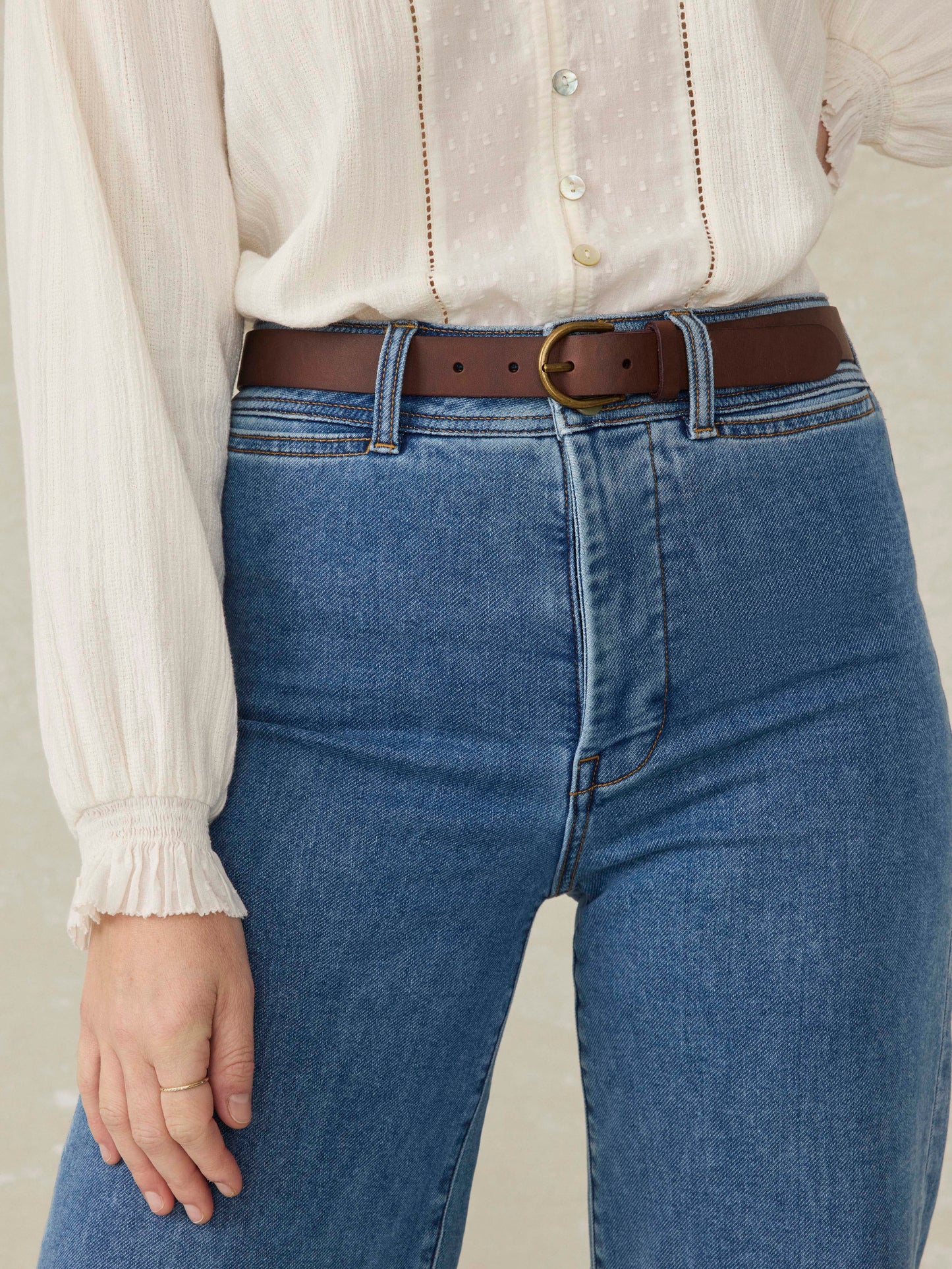 East End Leather Belt - Saddle Brown
