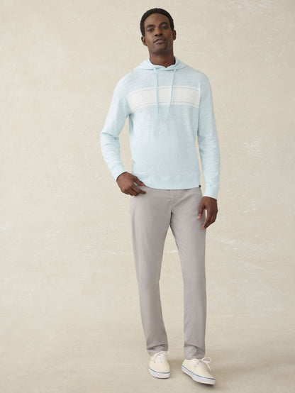 Sunwashed Slub Hoodie - Sky Surf Stripe
