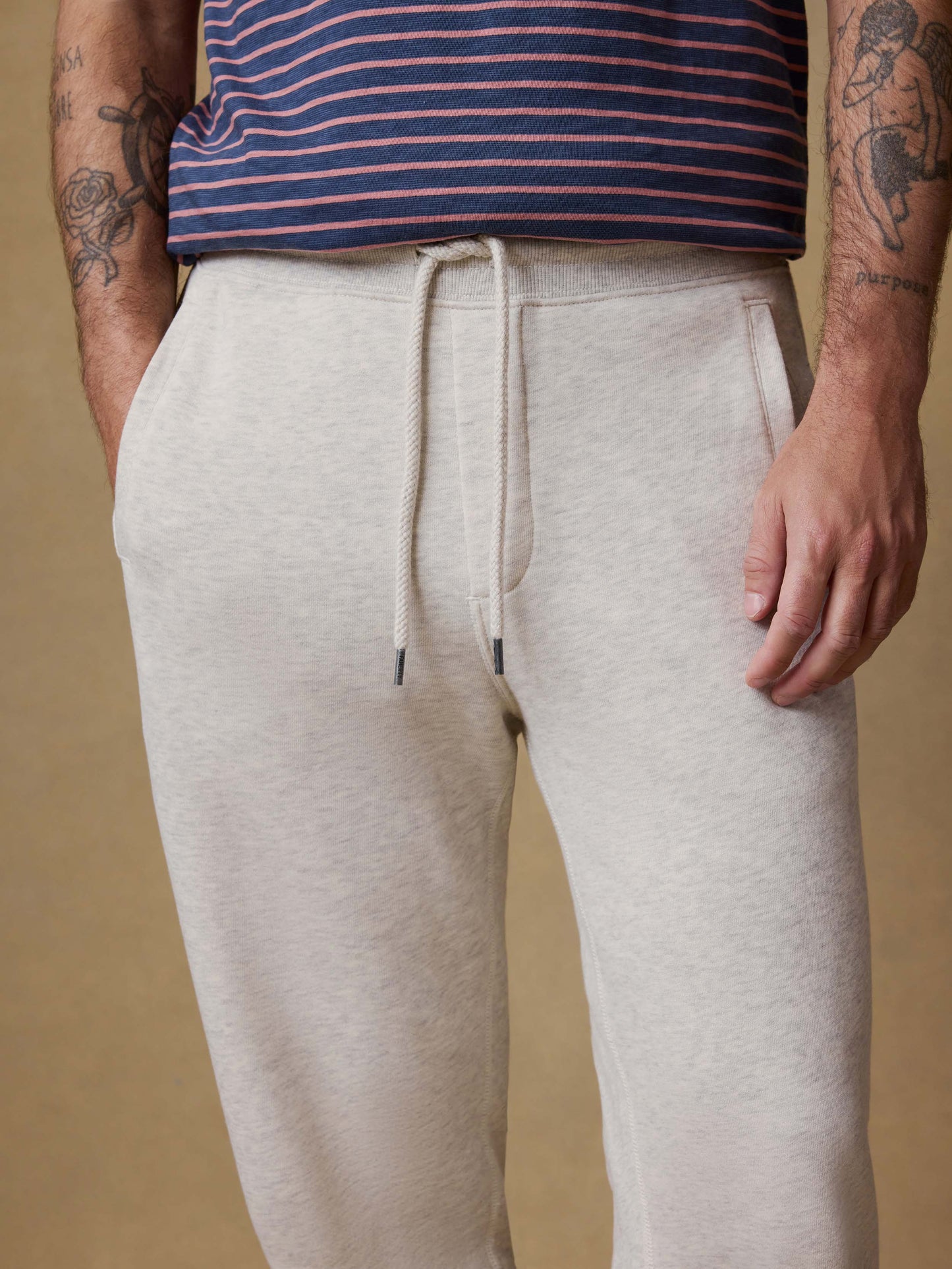 High Standard Fleece Sweatpant - Antique Ivory Heather