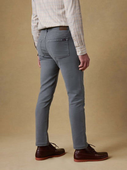 Stretch Terry 5-Pocket Athletic Fit Pant - Slate