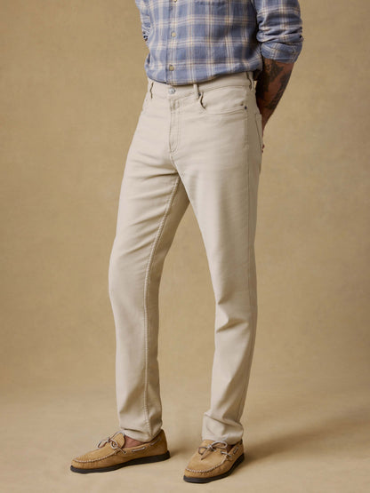 Stretch Terry 5-Pocket Athletic Fit Pant - Stone