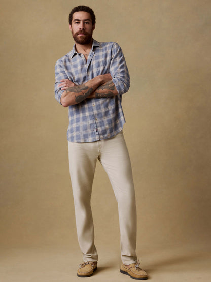 Stretch Terry 5-Pocket Athletic Fit Pant - Stone