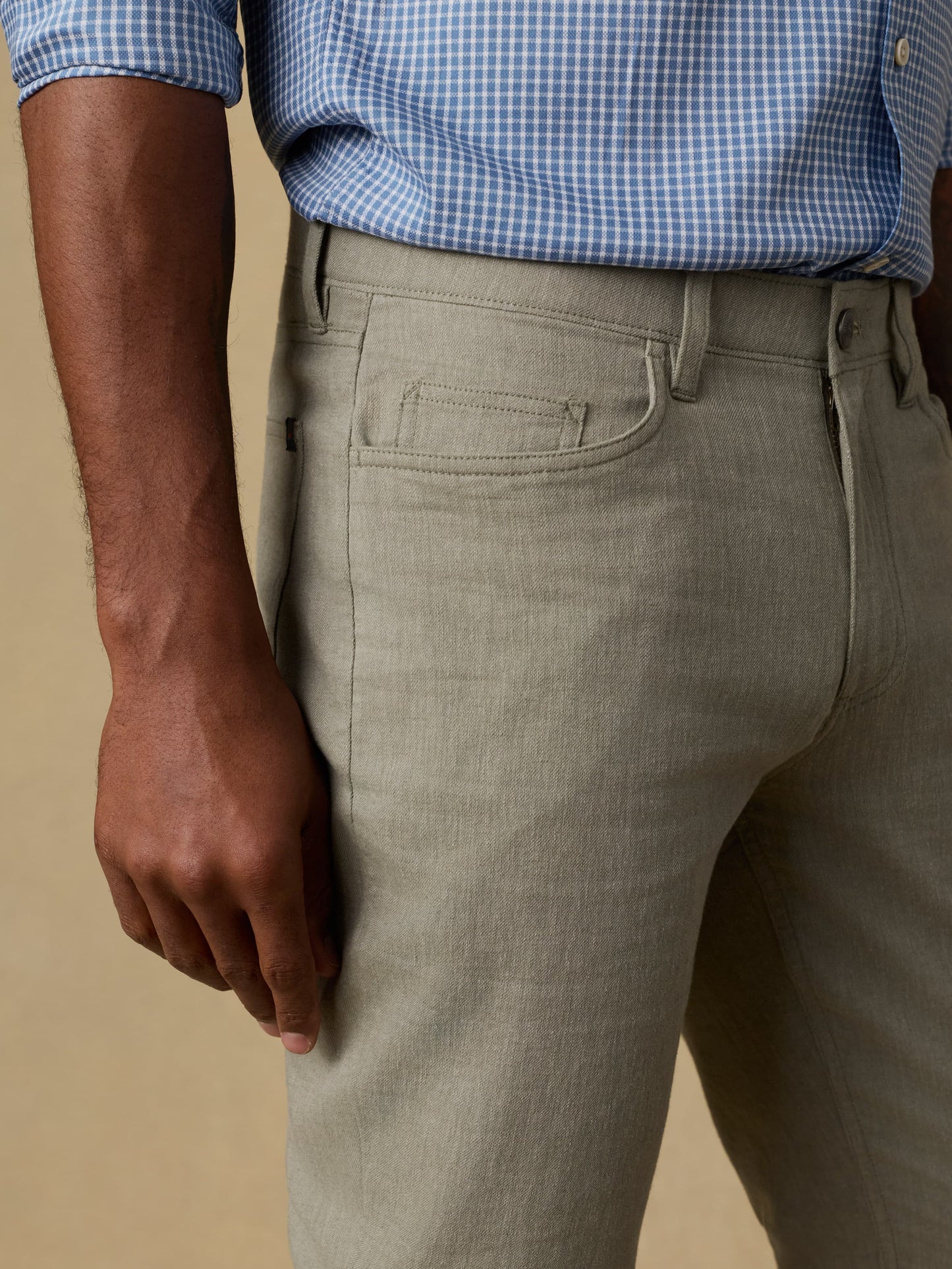 Movement™ Linen 5-Pocket Pant - Sage Cliff