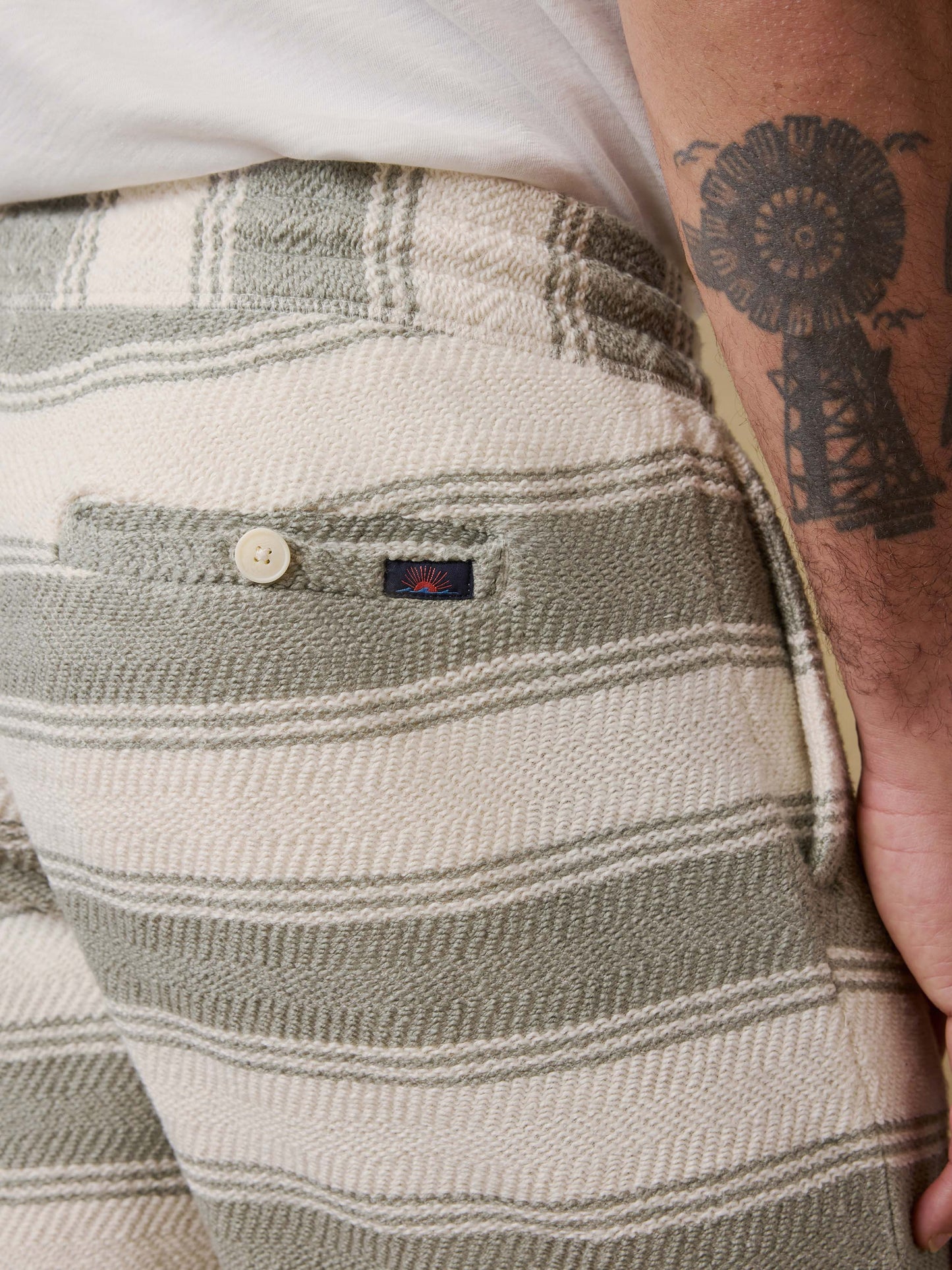 Whitewater Sweatshort - Shell Point Stripe