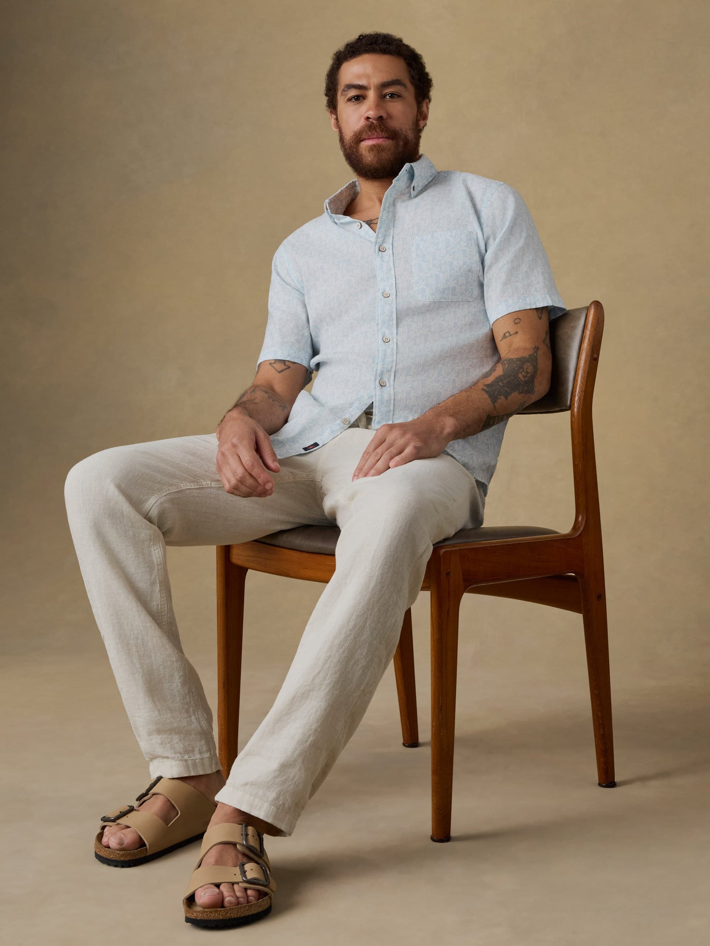 Linen Drawstring Pant - Weathered Sand
