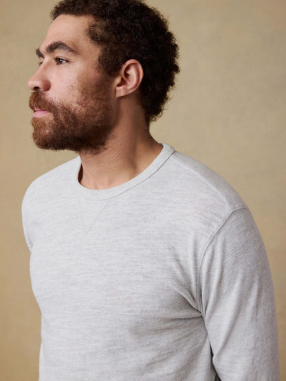 Sunwashed Organic Crew - Light Grey Heather
