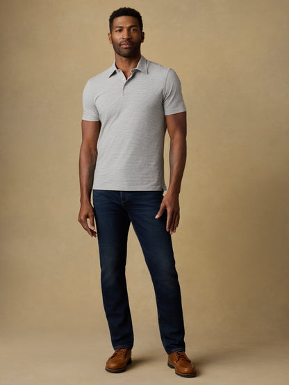 Short-Sleeve Movement™ Polo - Dark Cloud Stripe