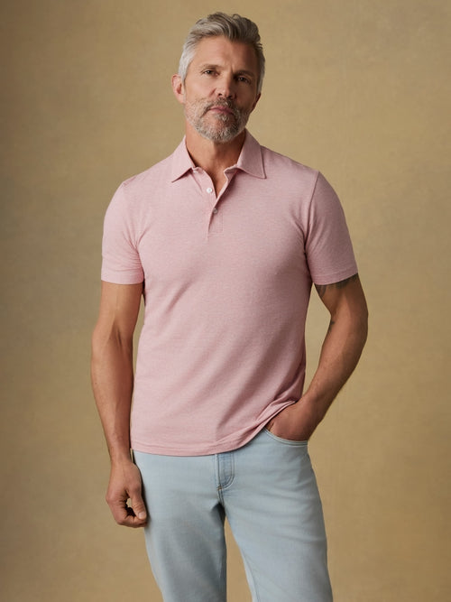 Short-Sleeve Movement™ Polo - Ivory Rose Feeder