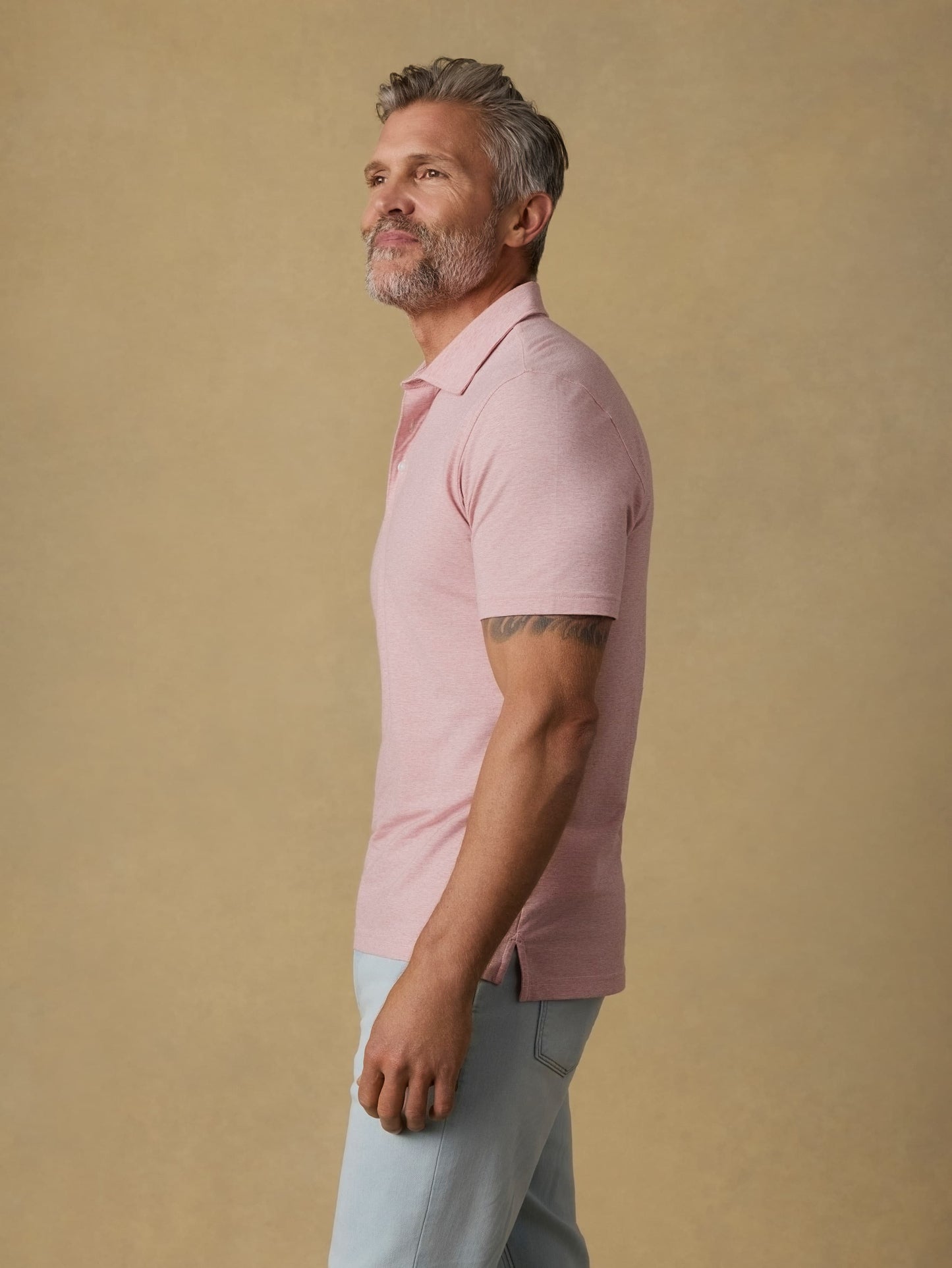 Short-Sleeve Movement™ Polo - Ivory Rose Feeder