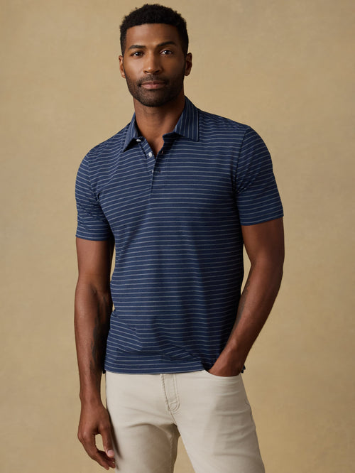 Short-Sleeve Movement™ Polo - Ravine Waters Stripe