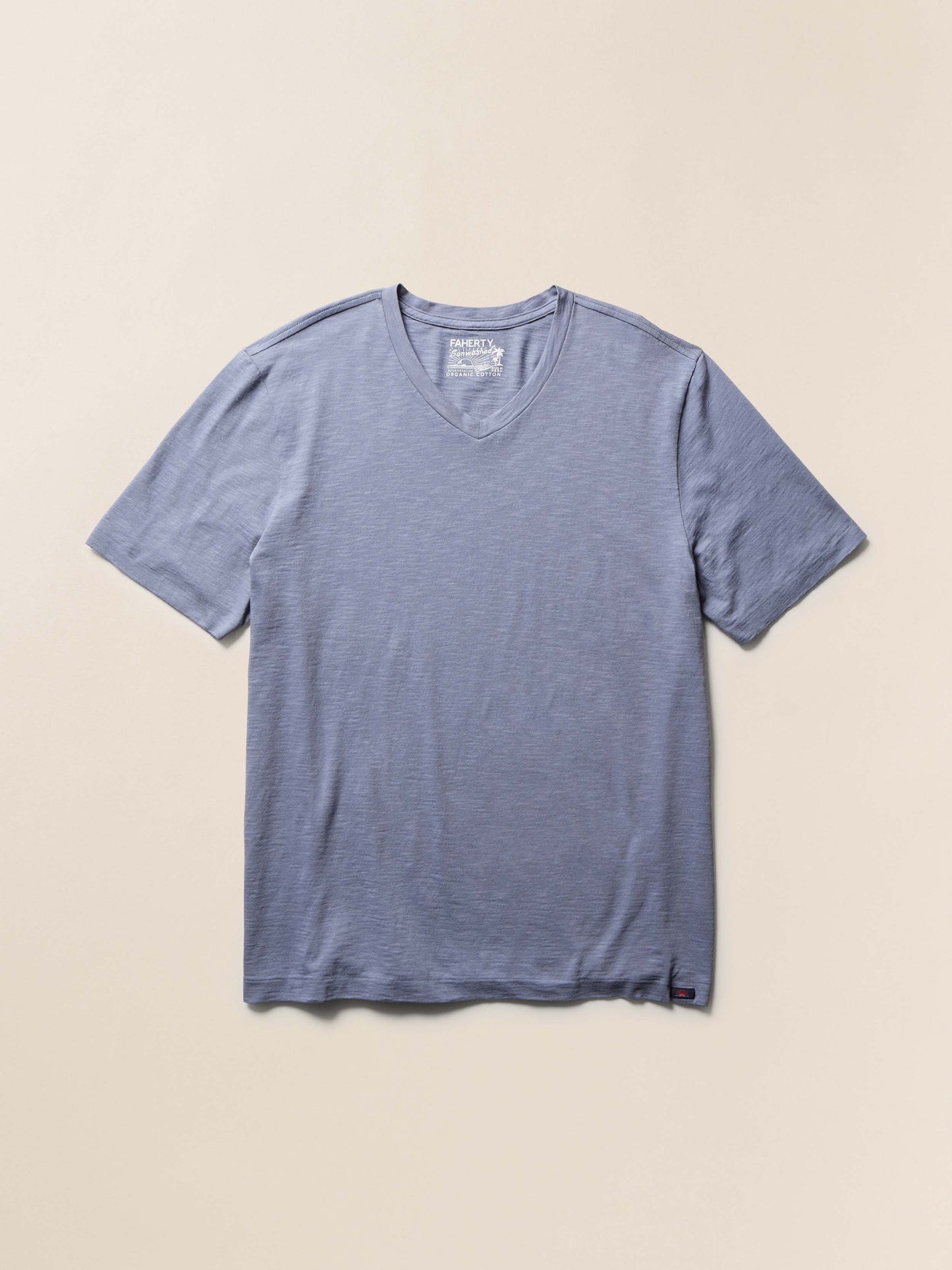 Short-Sleeve Sunwashed V-Neck Tee - Flint