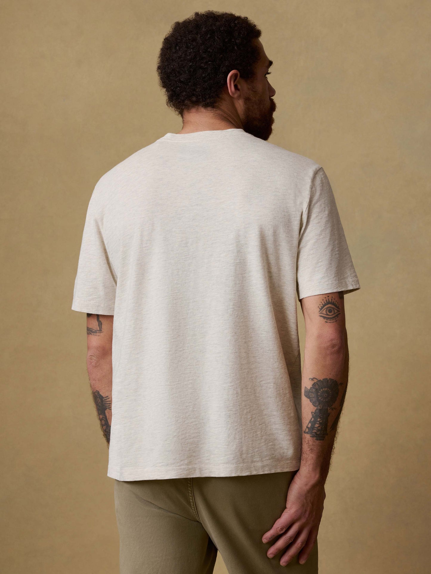 Short-Sleeve Sunwashed V-Neck Tee - Island Dune Heather