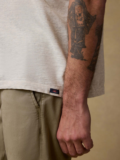 Short-Sleeve Sunwashed V-Neck Tee - Island Dune Heather